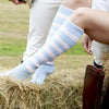 blue pink and white luxury socks
