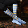 blue white and yellow luxury socks