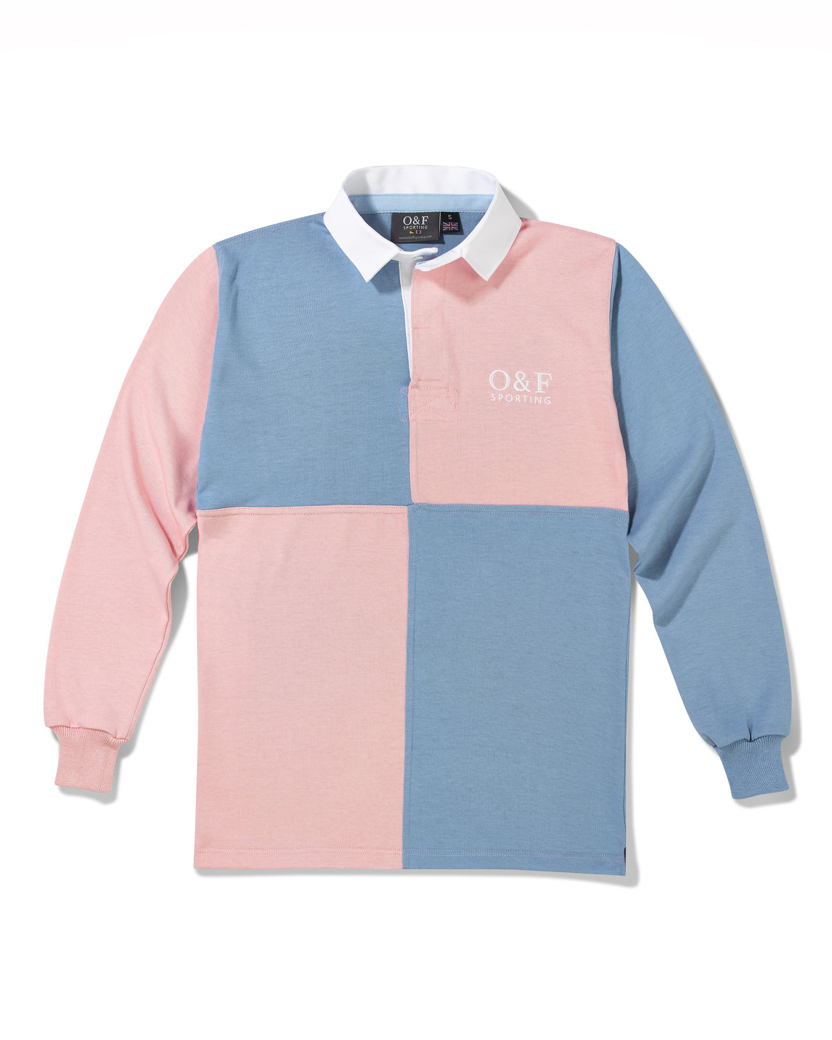 Pink Sky Blue Quartered Rugby Shirt – O&F Sporting