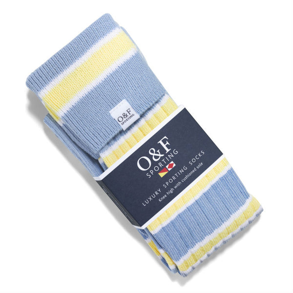 blue white and yellow luxury socks